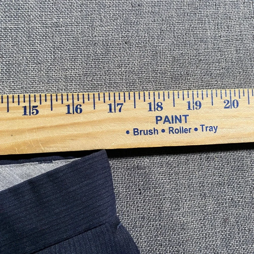 Banana Republic Classic Fit Men's Pinstripe Wool‎ Blend Dress Pants 33x30 Navy